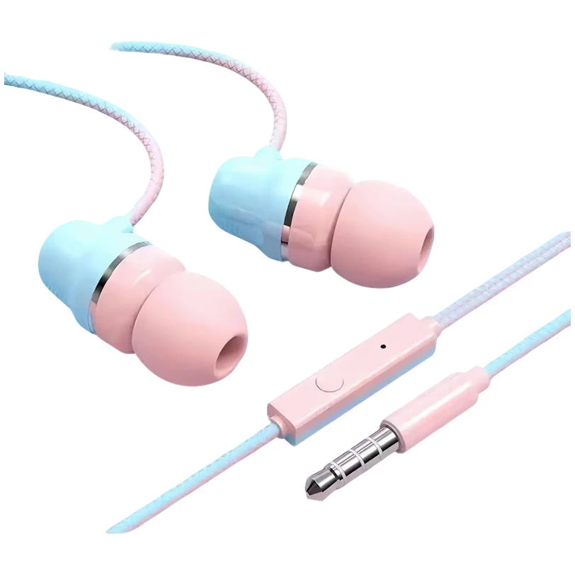 有线耳机入耳式音乐耳机无损音质带麦降噪3.5mm圆孔通用K歌重低音