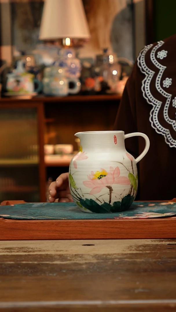 杯子景德镇纯手工釉下彩精品茶具