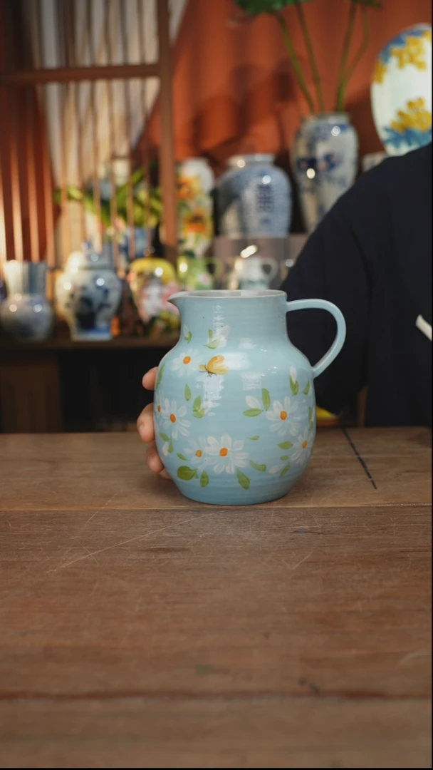 瓷片【简家甄选】景德镇设计师釉下手绘陶瓷餐具