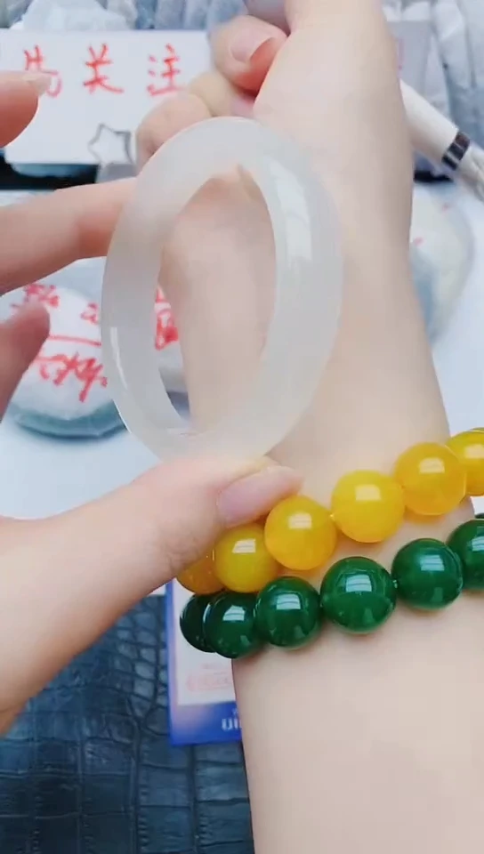 未镶嵌手镯石英质玉y212+58-59