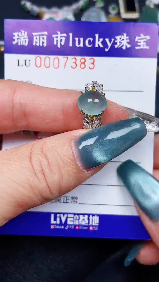 颈饰银S925镶嵌翡翠7383