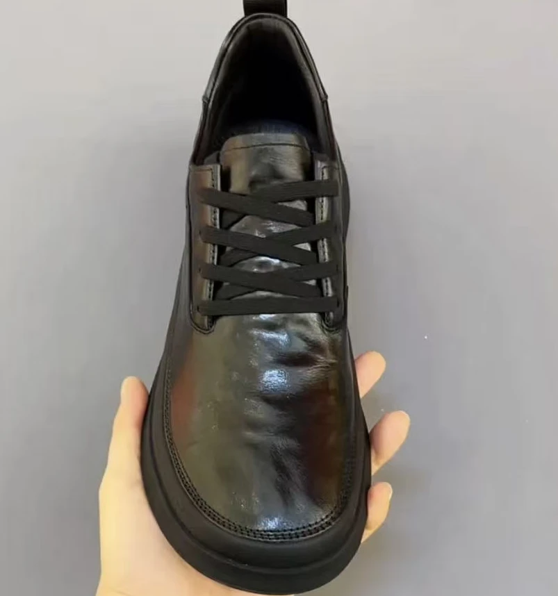 新款高品质全皮面休闲百搭男鞋