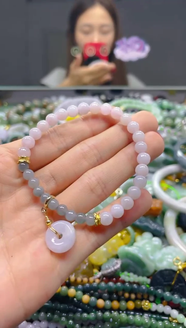 颈饰未镶嵌翡翠6MM/G/翡翠A货，一件也是批发价