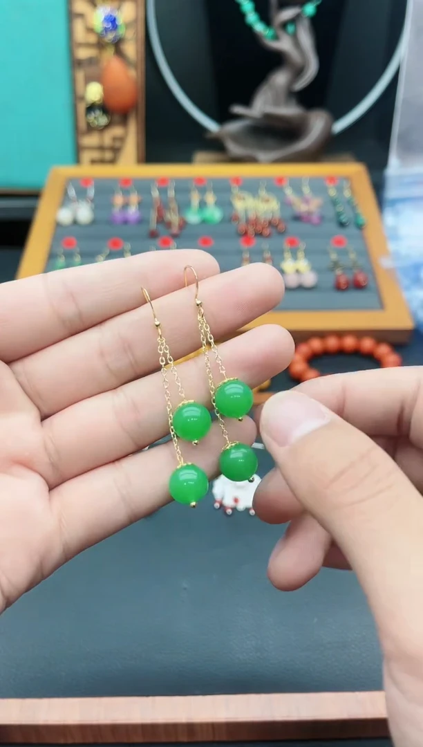 【闪购商品】玛瑙/玉髓耳钉银S925镶嵌710000