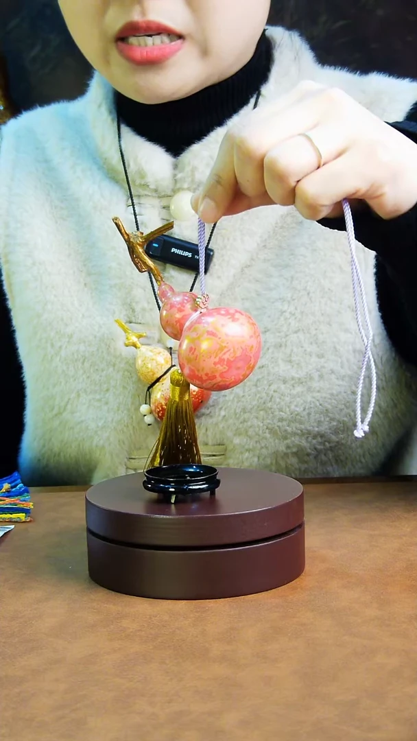 【闪购商品】765直播一物一图大漆酒葫芦送底座送挂绳