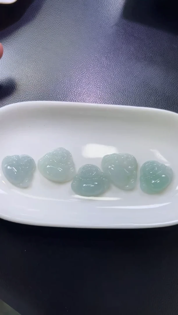 翡翠未镶嵌颈饰多样性发一件/配绳1