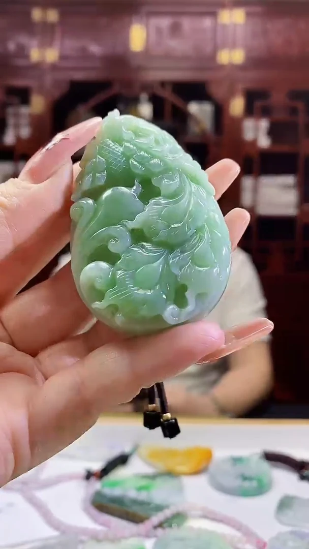 定制翡翠未镶嵌0525/Y/发其一件/凤凰