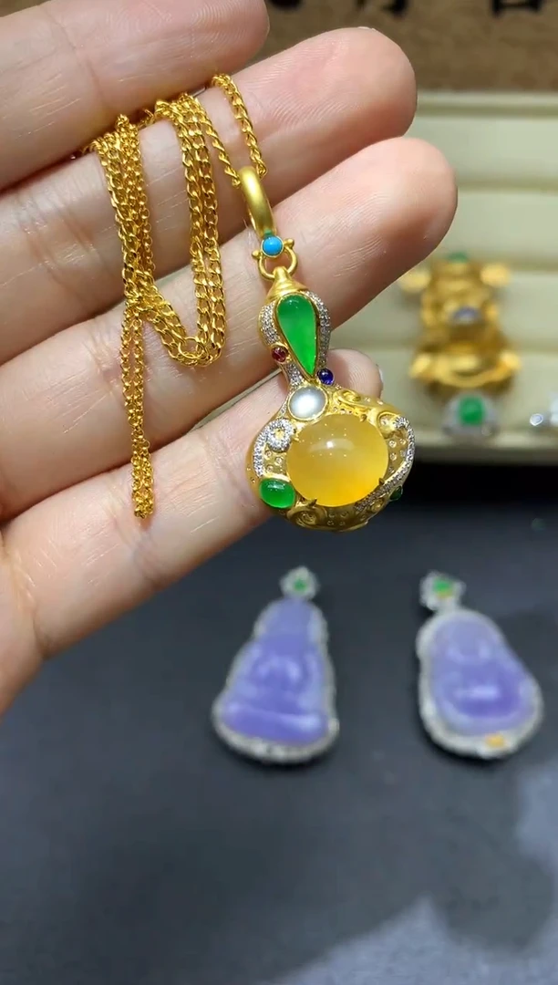 【闪购商品】翡翠颈饰18K金镶嵌499-中国好珍宝