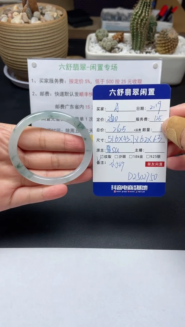 【闪购商品】翡翠手镯未镶嵌D2502750