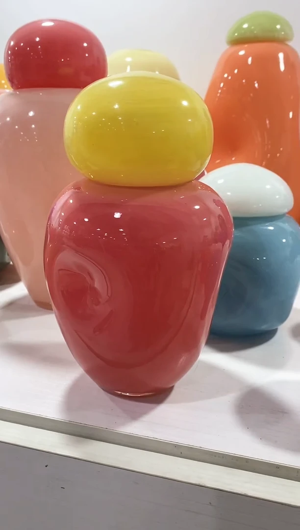 慕忆家手作琉璃花瓶微瑕
