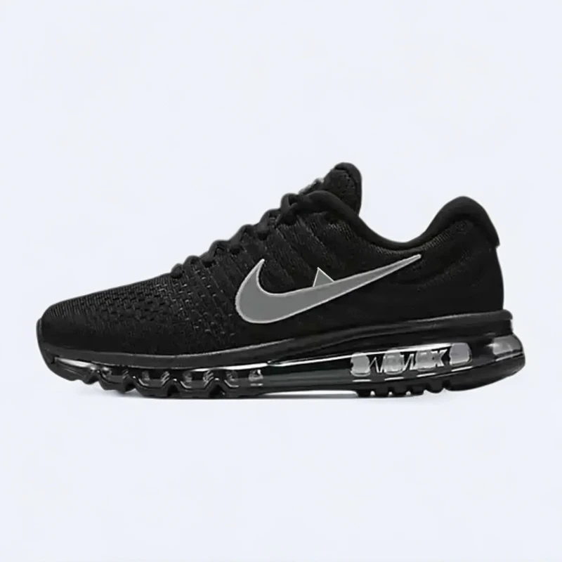 正版经典Air Max 2017男女鞋全掌气垫黑银轻便透气运动休闲跑步鞋