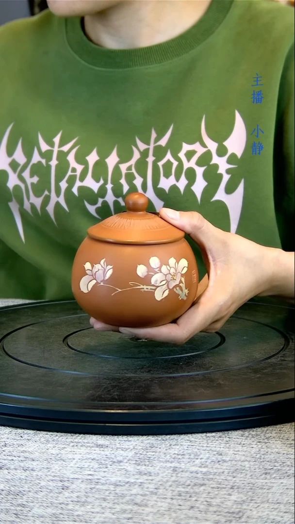 建水全手工紫陶茶罐精磨023