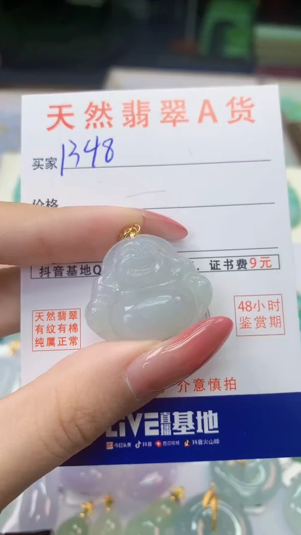 颈饰银S925镶嵌翡翠天然A货翡翠挂件