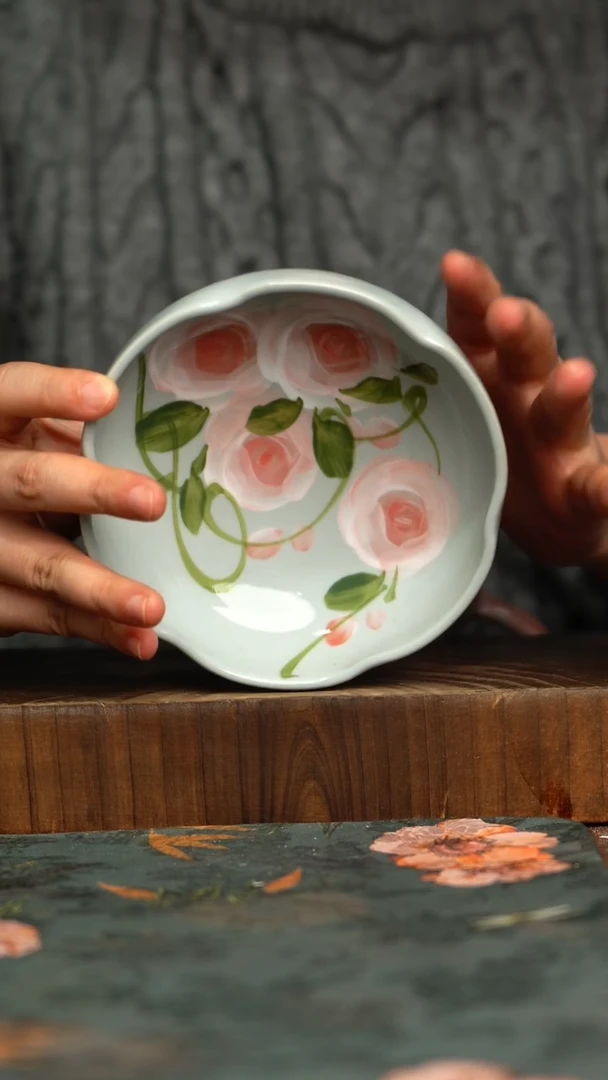 杯釉下彩手工手绘同款陶器