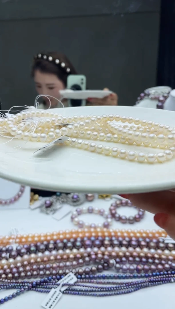 未镶嵌项链淡水珍珠白色系项链