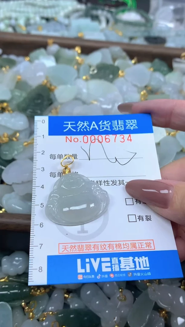 颈饰未镶嵌翡翠净货挂件-6734