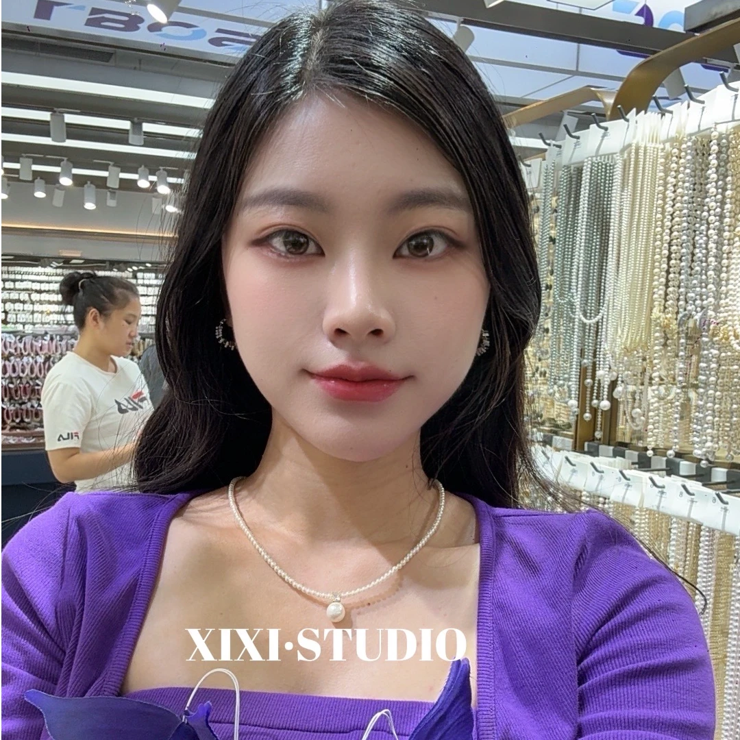 铜合金仿珍珠项链 小米珠珍珠项链时尚百搭