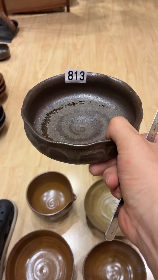 瓷片E*a813柴烧花边钵碗1个