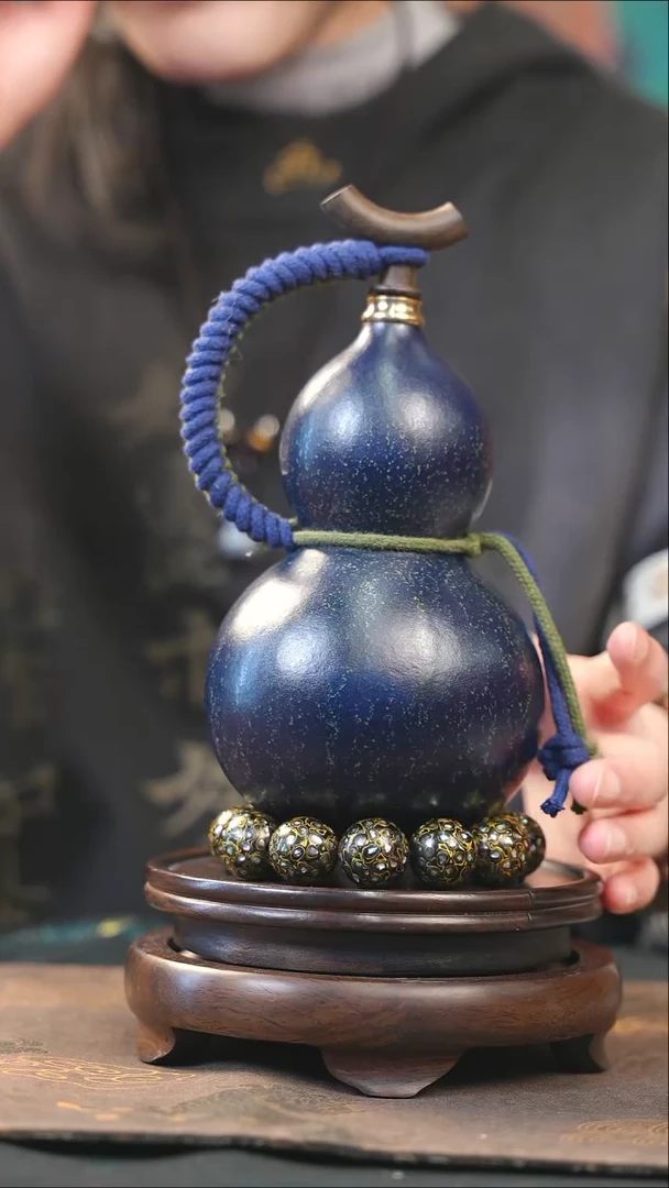 【闪购商品】YK117大漆酒葫芦不包手串及旋转底座