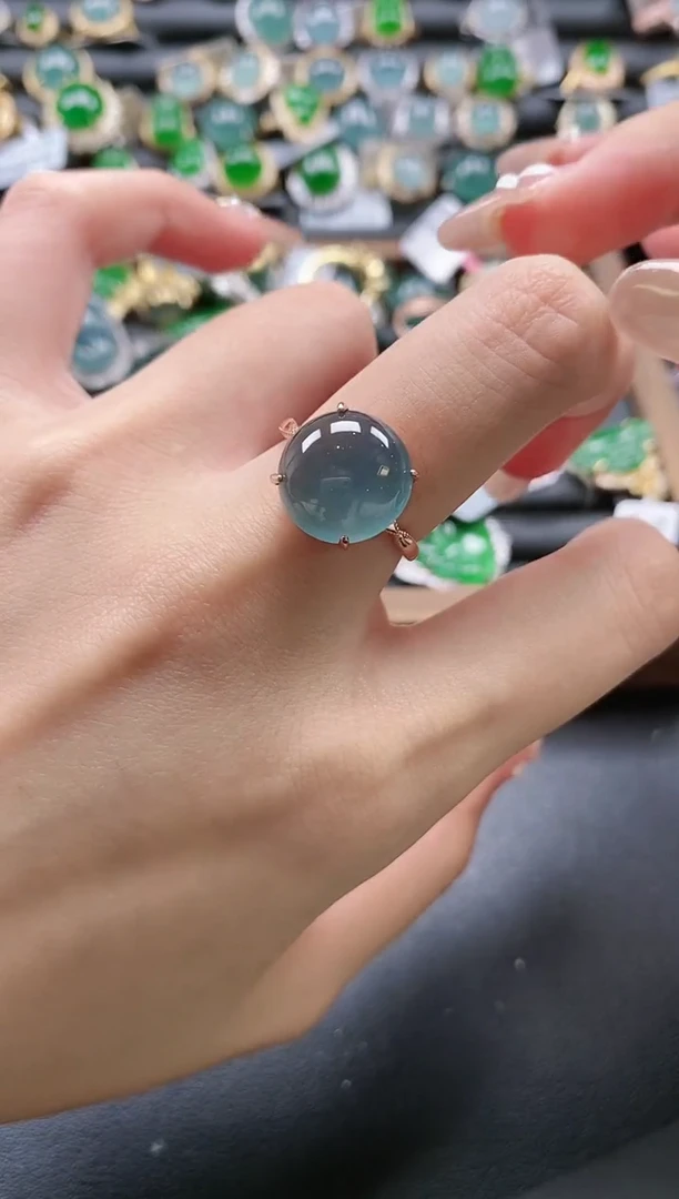 【闪购商品】翡翠戒指银S925镶嵌51511