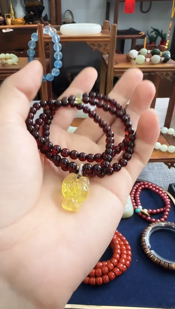 【闪购商品】血珀手链未镶嵌血泊手串=112593