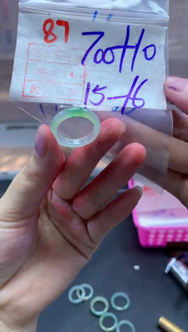 未镶嵌定制翡翠戒圈15-16#710毛货需精细抛光