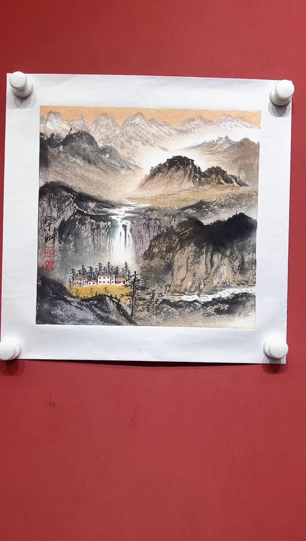 国画宋轲-1平尺-彩墨山水