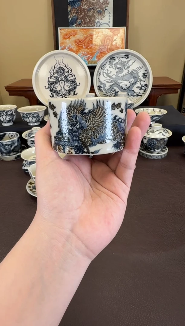 二号釉貔貅纹扳指杯