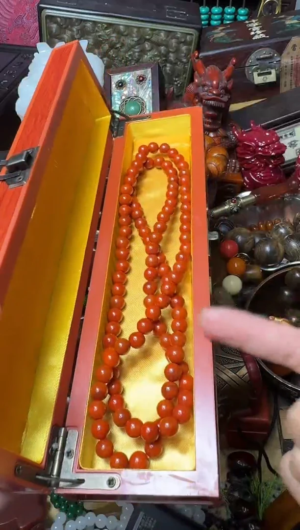 未镶嵌南红玛瑙挂件8MM主播推荐：一物一拍，讲解为准！