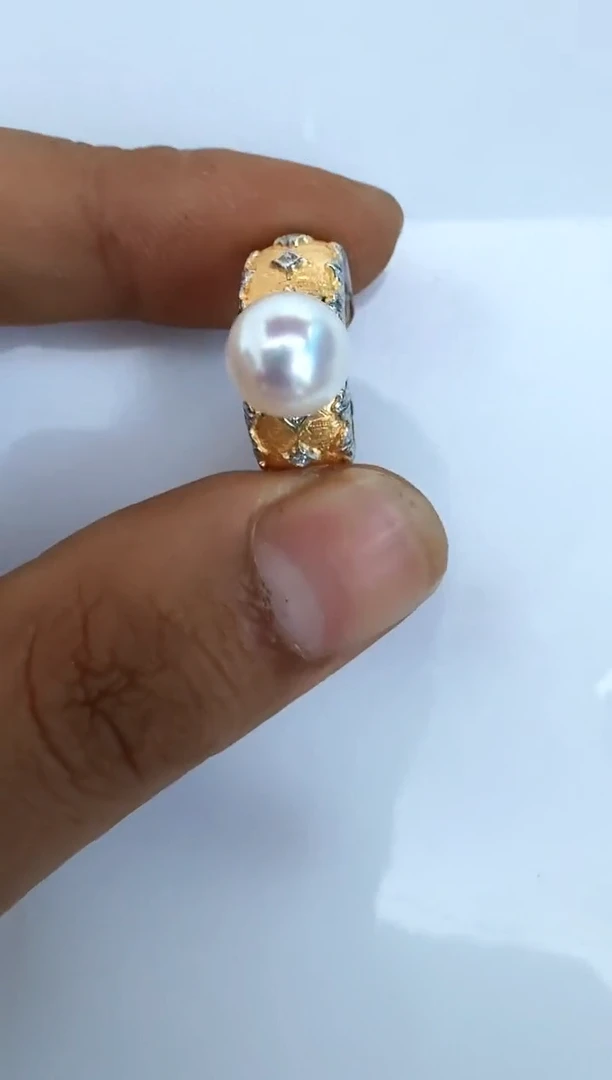 【闪购商品】海水珍珠戒指银S925镶嵌戒指