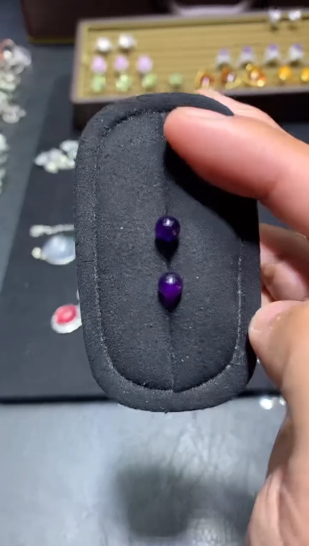 未镶嵌耳饰紫晶H91【多样性发其一】