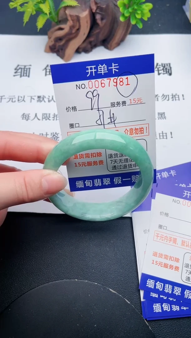 【闪购商品】翡翠手镯未镶嵌81天然翡翠A货