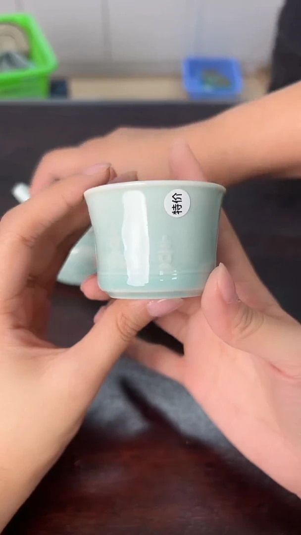 龙泉云间青瓷小米茶器