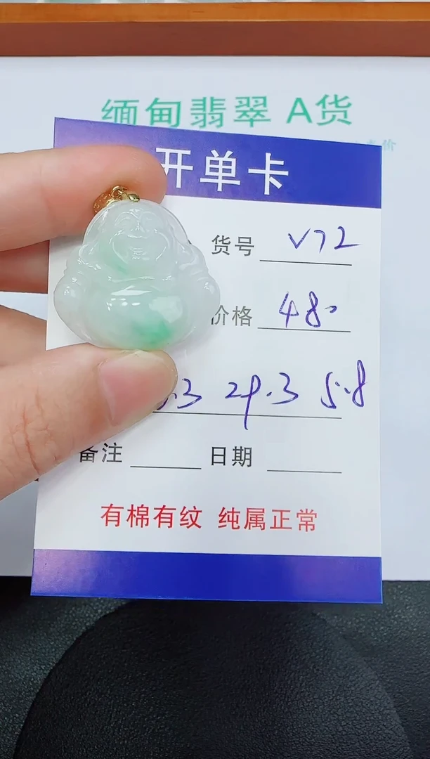 吊坠(赠链)未镶嵌翡翠V72