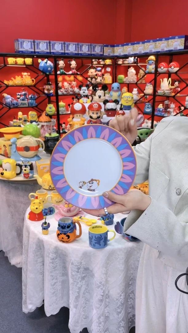 【闪购商品】1@@陶瓷茶壶太太糕点盘