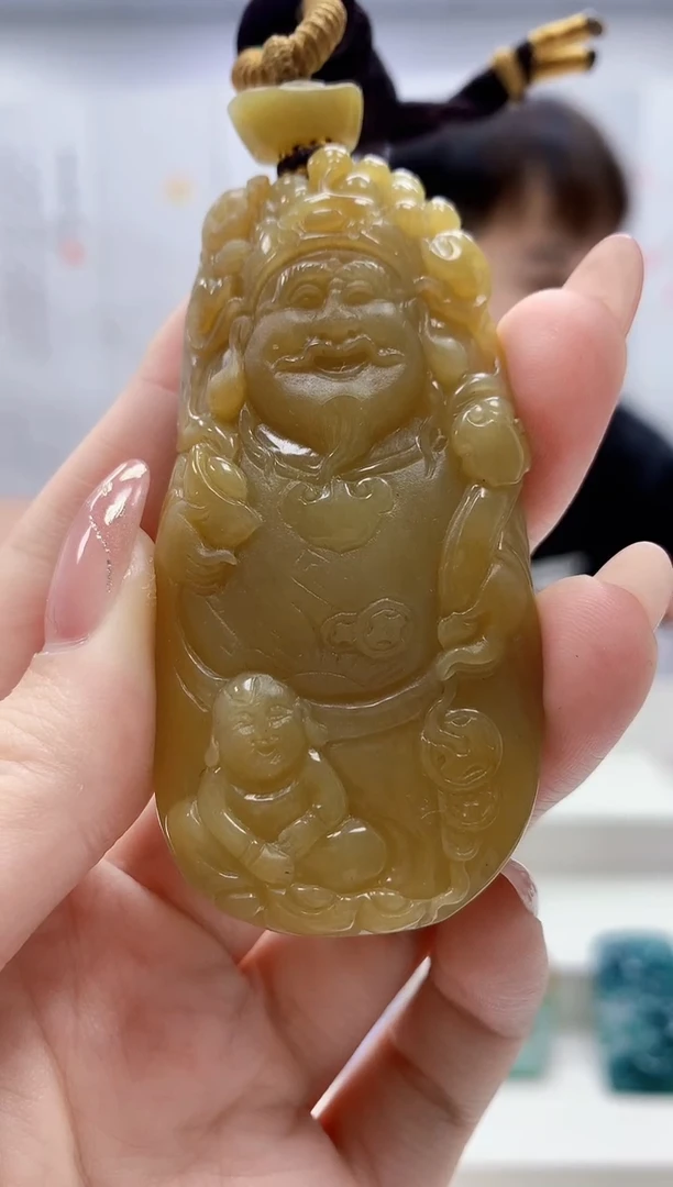 未镶嵌定制翡翠星*?4868jw-毛货挂件