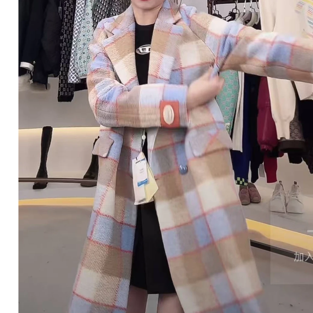 全新未使用 GUCCI/古驰 格纹大衣/12Y
