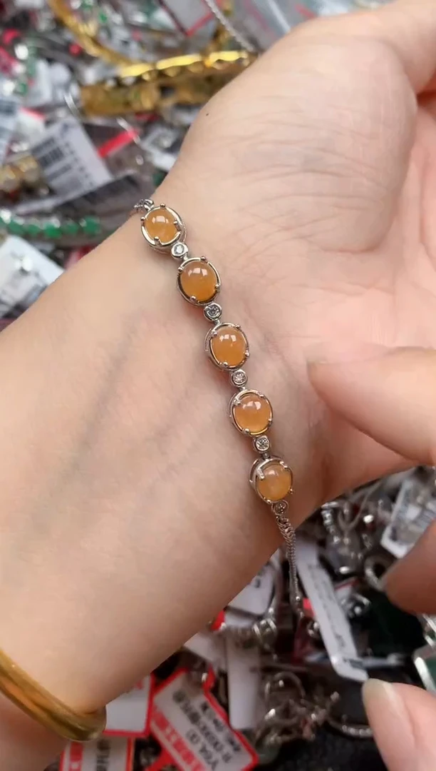 银S925镶嵌戒指翡翠天然A货缅甸翡翠