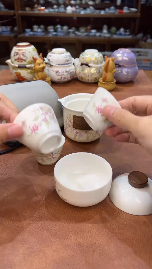 真的很便宜会开片的旅行茶具