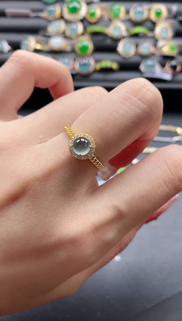 【闪购商品】翡翠戒指银S925镶嵌1111-