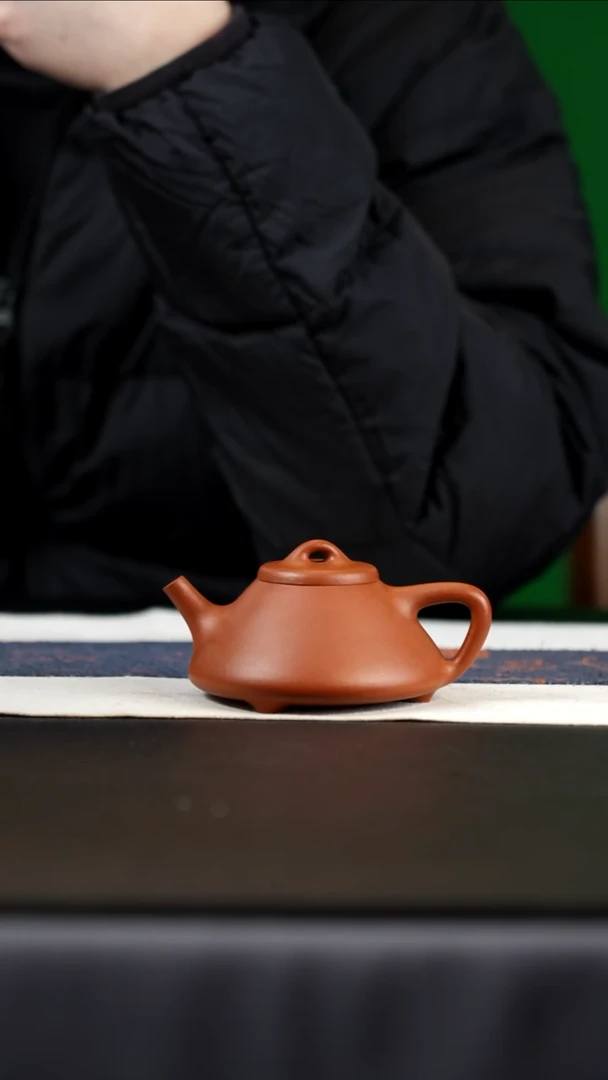 茶壶紫砂红降坡子冶，150cc