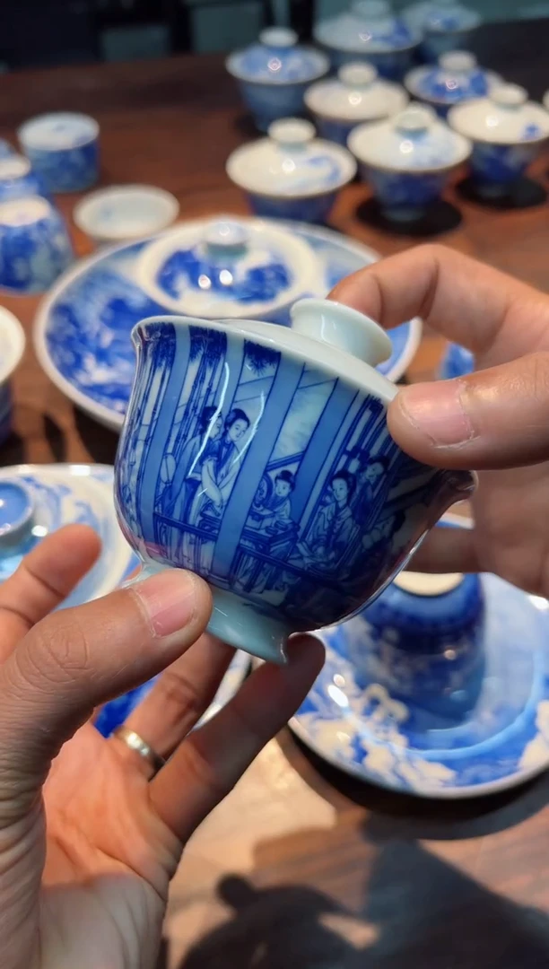 【闪购商品】恒垣山房 夜漫青游盖碗