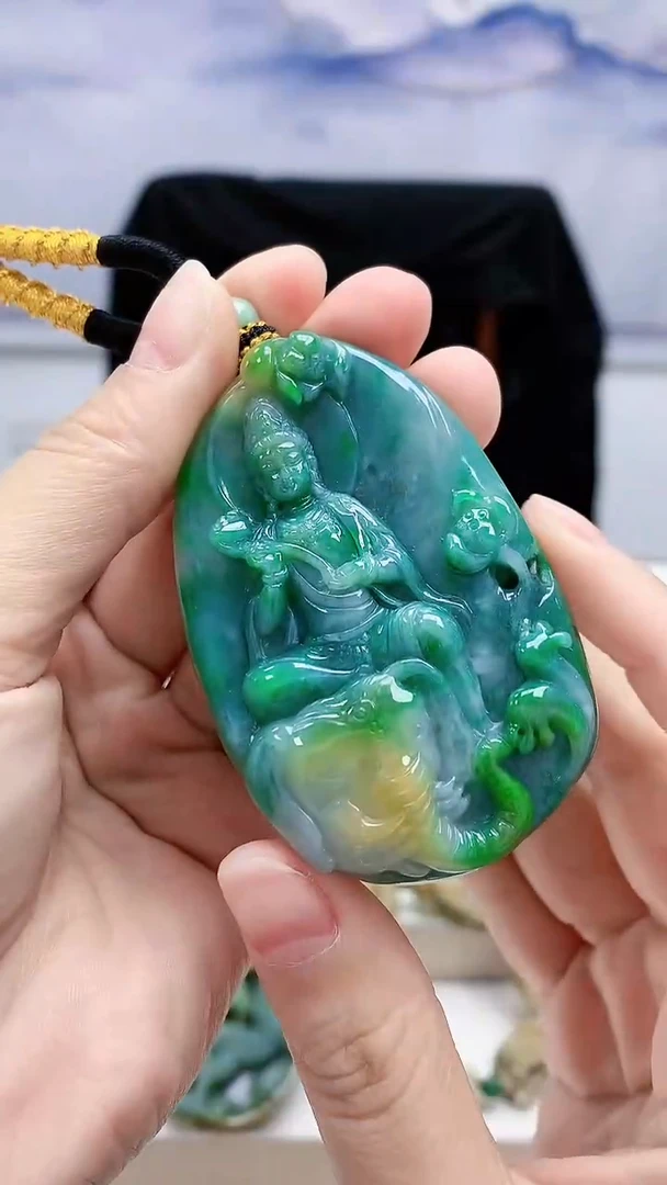 未镶嵌定制翡翠5060lr-毛货挂件2