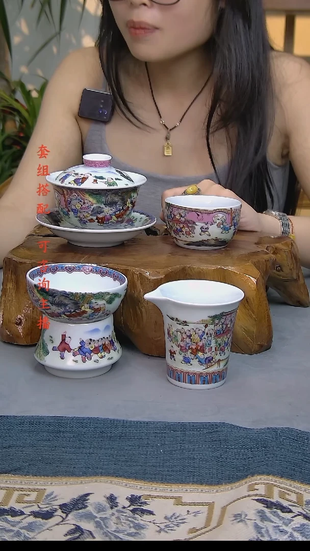 简装家用款4件套 白瓷陶瓷茶具