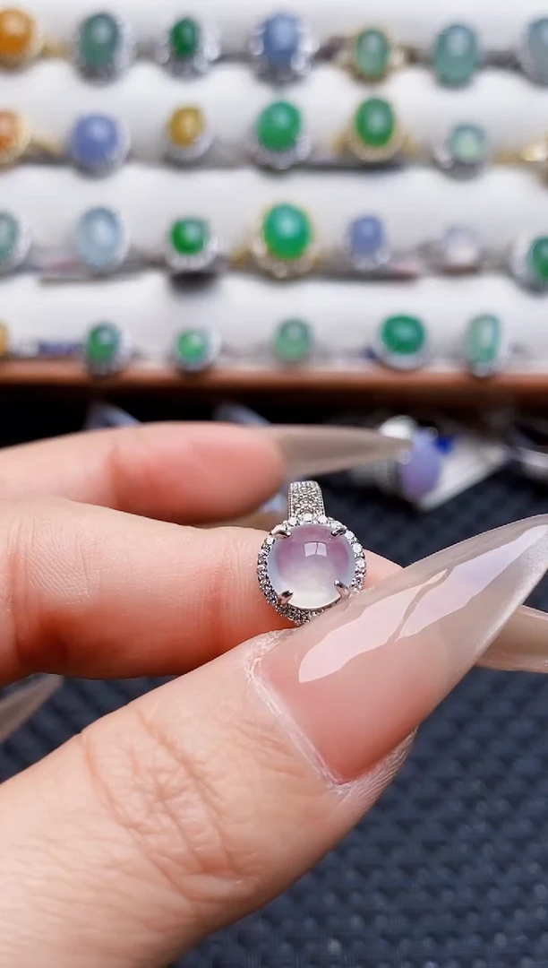 银S925镶嵌戒指翡翠3173