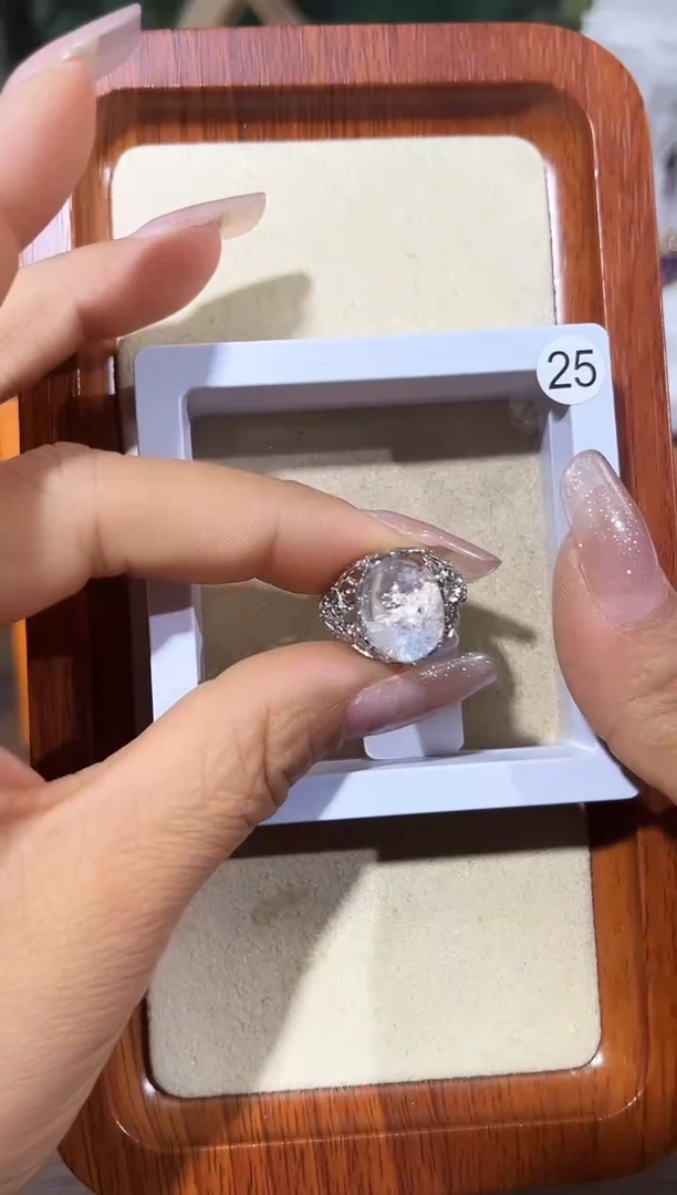 【闪购商品】水晶戒指银S925镶嵌定制