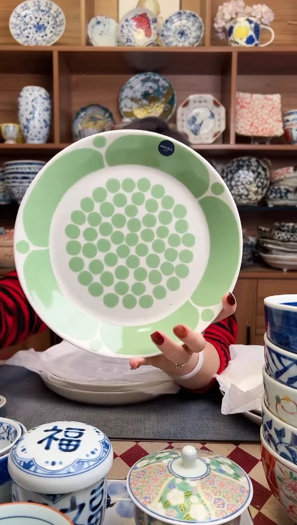 瓷片绿色星期天-21cm盘