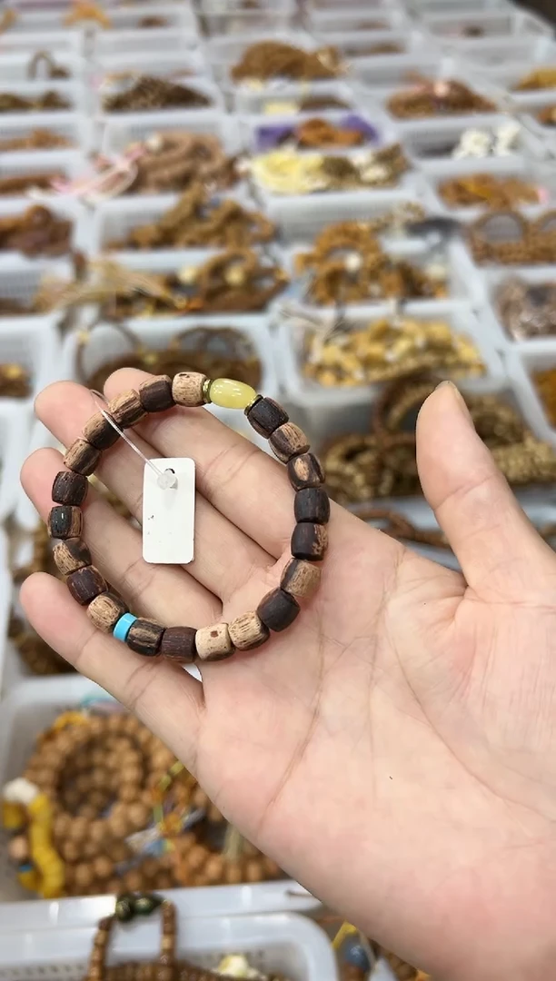 降真香手串/手链卡8mm天然保真 降真香 diy设计款 单圈