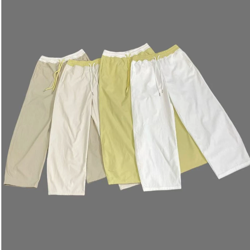 QJXY【弯刀配腰】7930香蕉弯刀阔腿裤休闲百搭宽松薄款时尚纯色