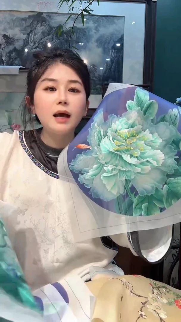 刺绣开****y非遗苏绣手工刺绣绣片